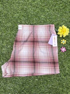 Joyspun True Taupe Plaid Pajama Sleep Shorts NWT 3X